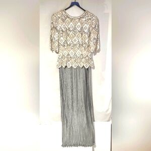 Neiman Marcus Vintage George F Couture Beaded Formal Gown
